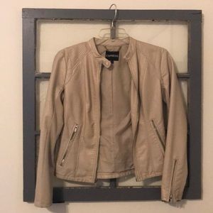 Express Faux Leather Double Peplum Jacket